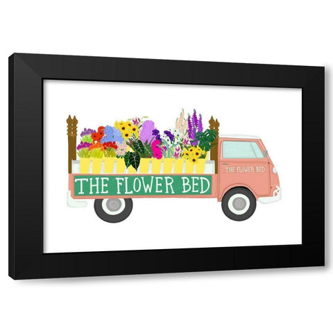 Flower Bed Black Modern Wood Framed Art Print with Double Matting by Bucheli, Jen