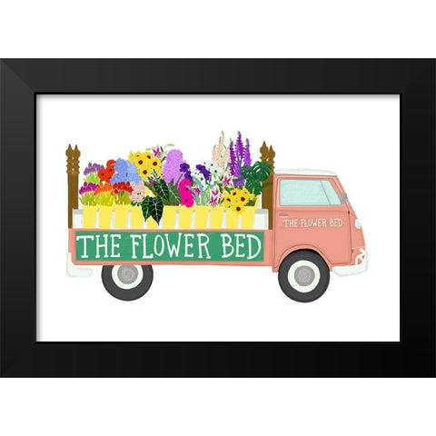Flower Bed Black Modern Wood Framed Art Print by Bucheli, Jen