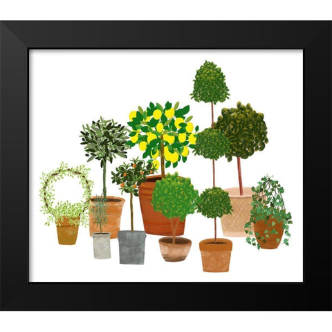 Topiaries Black Modern Wood Framed Art Print by Bucheli, Jen