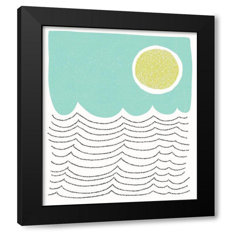 Minimalist Mod Sun Black Modern Wood Framed Art Print by Bucheli, Jen