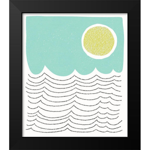 Minimalist Mod Sun Black Modern Wood Framed Art Print by Bucheli, Jen