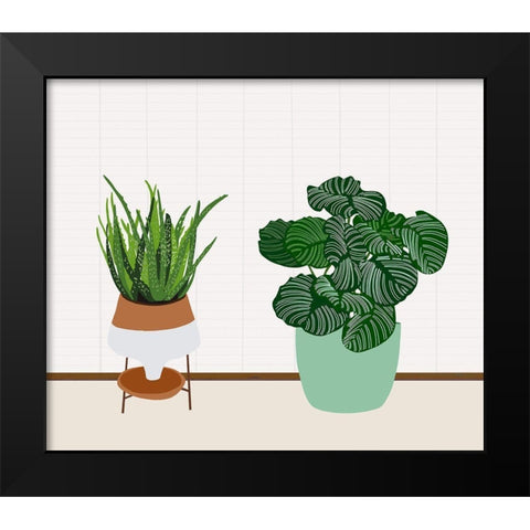 Potted Plant Friends II Black Modern Wood Framed Art Print by Bucheli, Jen