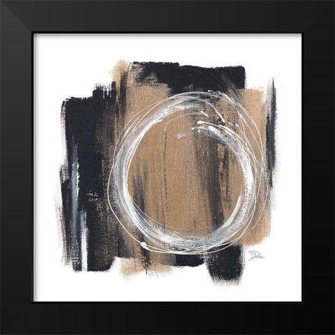 Circle Of Life Black Modern Wood Framed Art Print by Pinto, Patricia