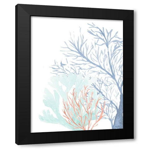 Triple Coral I Black Modern Wood Framed Art Print by Price, Lucille
