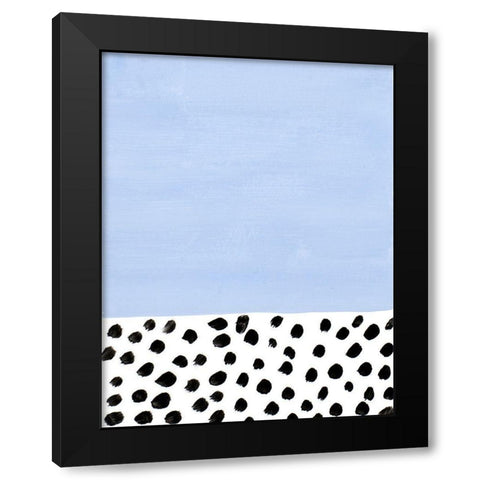Dots And Solids Black Modern Wood Framed Art Print with Double Matting by Loreth, Lanie