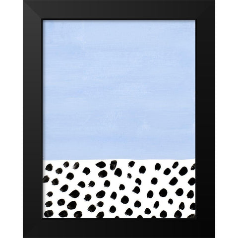 Dots And Solids Black Modern Wood Framed Art Print by Loreth, Lanie