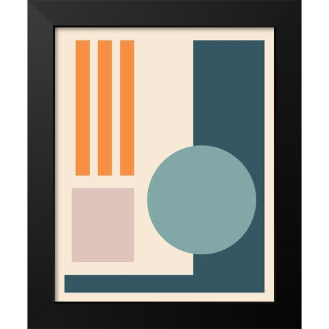 Papercut Abstract IV Black Modern Wood Framed Art Print by Medley, Elizabeth