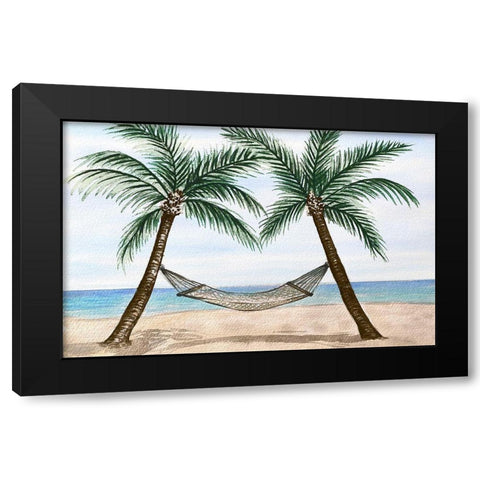 Beach Time Sunrise I Black Modern Wood Framed Art Print by Biscardi, Nicholas