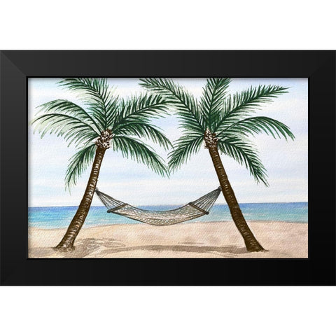 Beach Time Sunrise I Black Modern Wood Framed Art Print by Biscardi, Nicholas