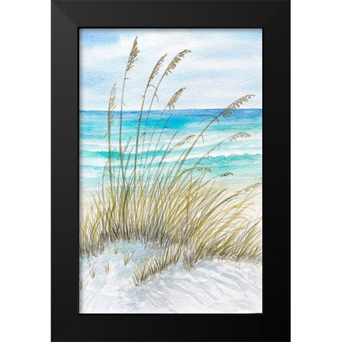 Watercolor Sea View II Black Modern Wood Framed Art Print by Biscardi, Nicholas
