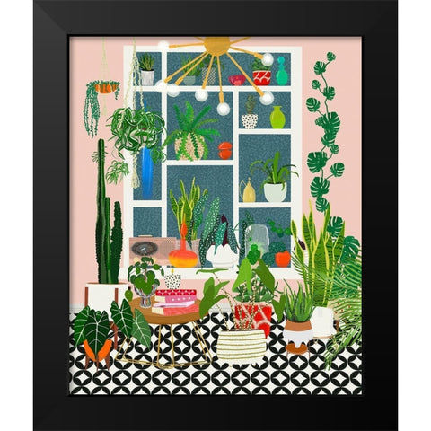 Plant Solarium Black Modern Wood Framed Art Print by Bucheli, Jen