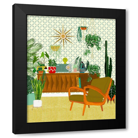 Plant Living Room Black Modern Wood Framed Art Print by Bucheli, Jen