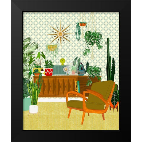 Plant Living Room Black Modern Wood Framed Art Print by Bucheli, Jen