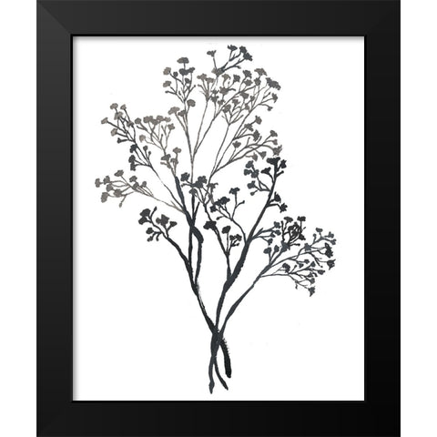 Babys Breath Black Modern Wood Framed Art Print by Medley, Elizabeth