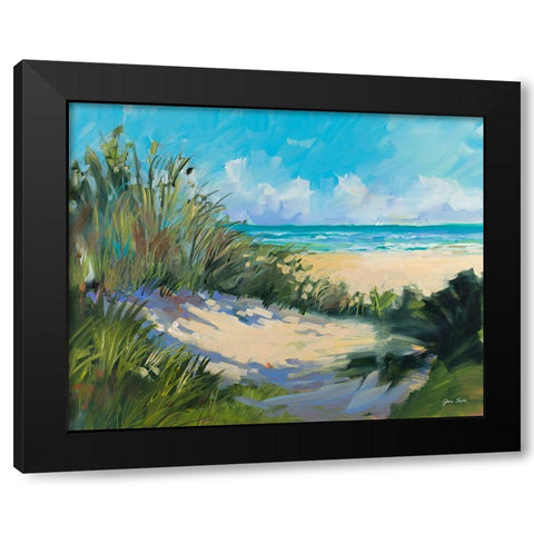Beach Dunes Black Modern Wood Framed Art Print by Slivka, Jane