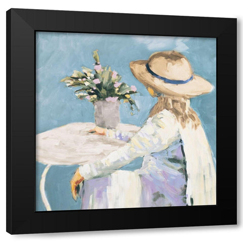 Contemplating Black Modern Wood Framed Art Print by Slivka, Jane
