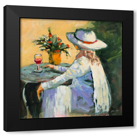 Wine In The Garden Black Modern Wood Framed Art Print with Double Matting by Slivka, Jane