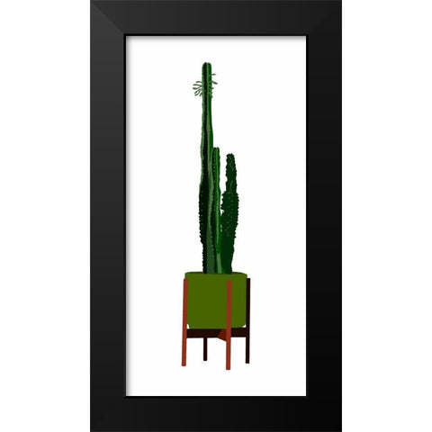 Modern Cacti Pot I Black Modern Wood Framed Art Print by Bucheli, Jen