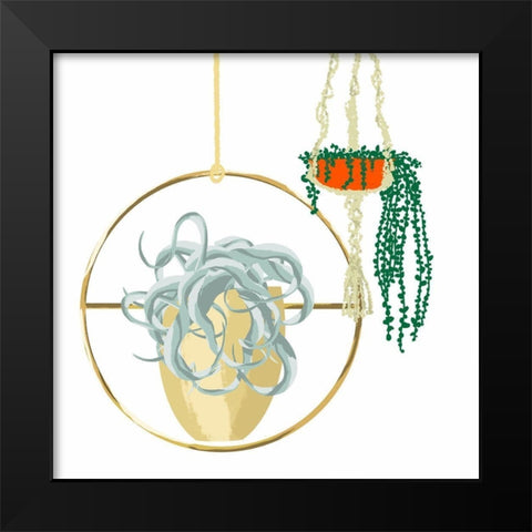Hanging Plant Set III Black Modern Wood Framed Art Print by Bucheli, Jen