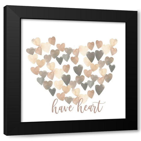 Have Heart Black Modern Wood Framed Art Print by Price, Lucille