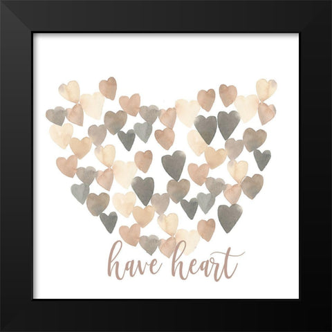 Have Heart Black Modern Wood Framed Art Print by Price, Lucille