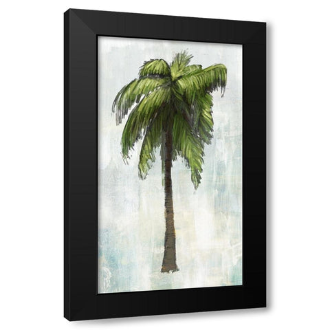 Single Palm Tree I Black Modern Wood Framed Art Print with Double Matting by Meneely, Dan