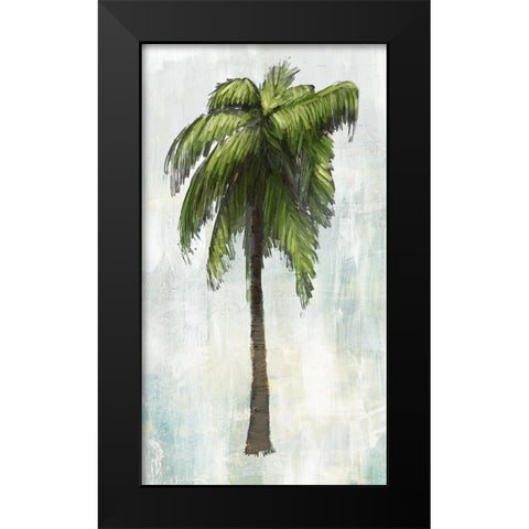 Single Palm Tree I Black Modern Wood Framed Art Print by Meneely, Dan