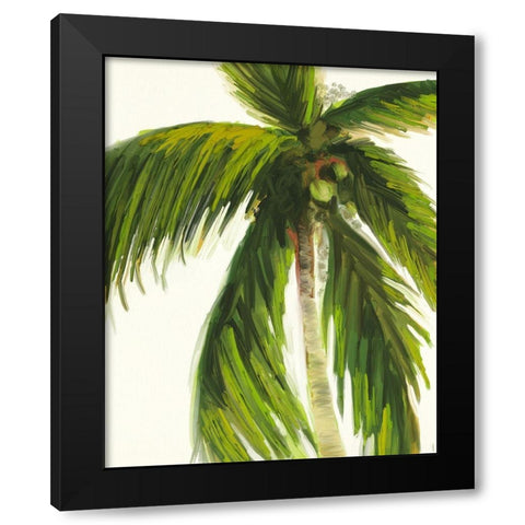 Resting Palm I Black Modern Wood Framed Art Print with Double Matting by Meneely, Dan