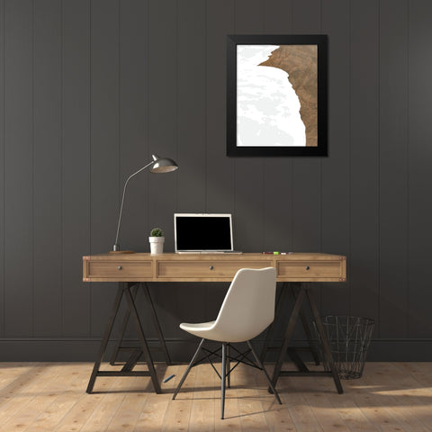 Golden Coastline II Black Modern Wood Framed Art Print by Meneely, Dan