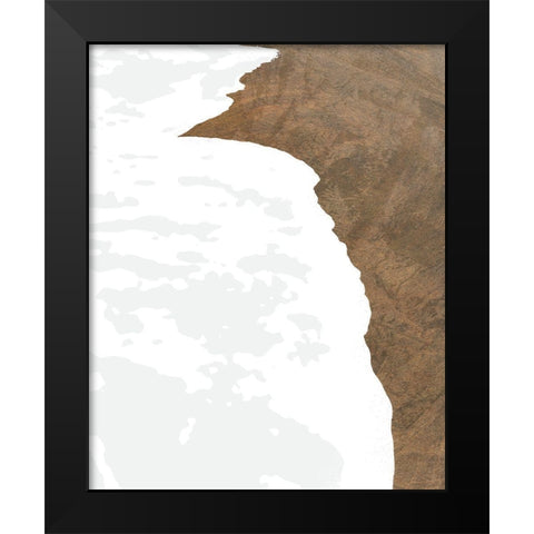 Golden Coastline II Black Modern Wood Framed Art Print by Meneely, Dan