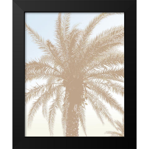 Tan Resting Palm Black Modern Wood Framed Art Print by Meneely, Dan