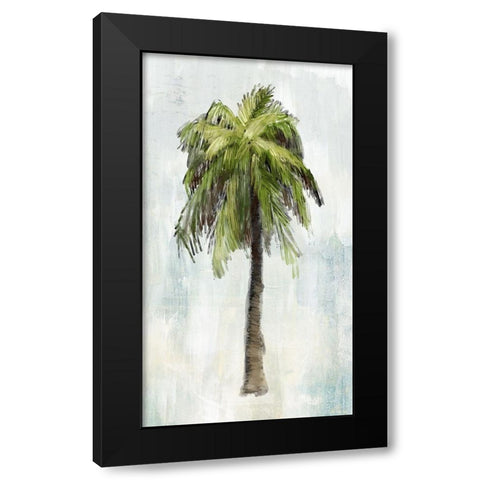 Single Palm Tree II Black Modern Wood Framed Art Print with Double Matting by Meneely, Dan