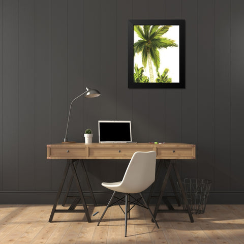 Resting Palm II Black Modern Wood Framed Art Print by Meneely, Dan