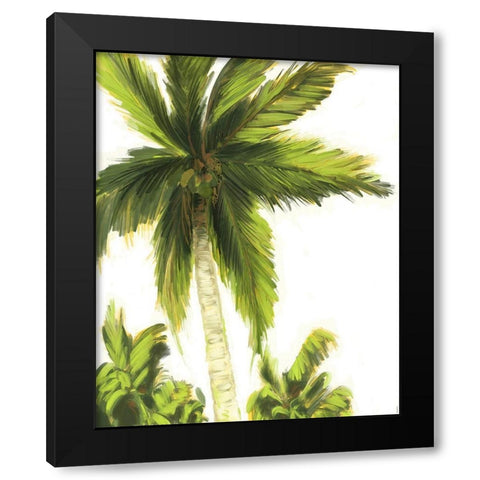 Resting Palm II Black Modern Wood Framed Art Print by Meneely, Dan
