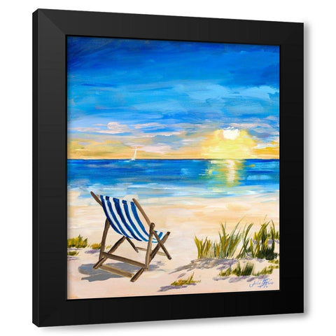 Sling Back Summer I Black Modern Wood Framed Art Print with Double Matting by DeRice, Julie