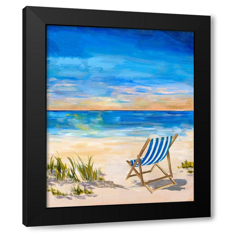 Sling Back Summer II Black Modern Wood Framed Art Print by DeRice, Julie