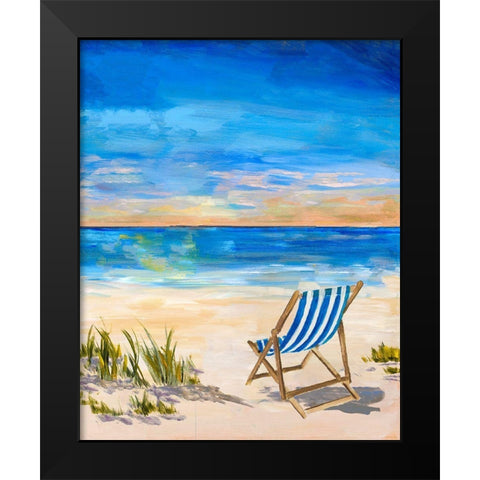 Sling Back Summer II Black Modern Wood Framed Art Print by DeRice, Julie