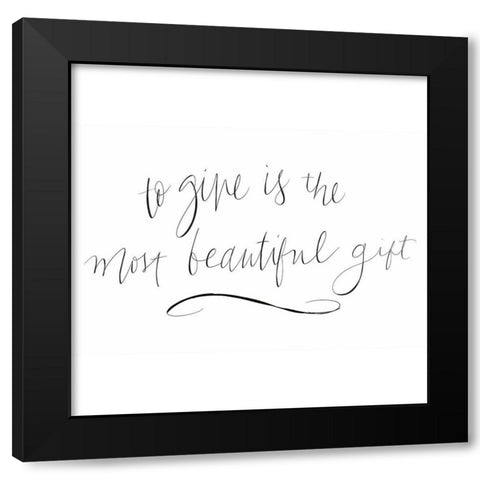 Most Beautiful Gift Black Modern Wood Framed Art Print with Double Matting by SD Graphics Studio