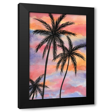 Sunset Beach II Black Modern Wood Framed Art Print with Double Matting by Biscardi, Nicholas