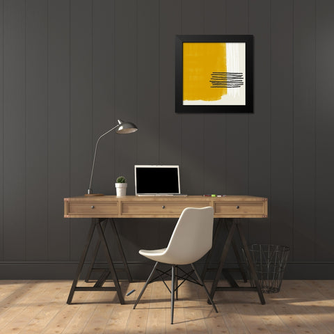 Certain Rhythm Square Black Modern Wood Framed Art Print by Sheppard, Lucca