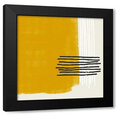 Certain Rhythm Square Black Modern Wood Framed Art Print by Sheppard, Lucca