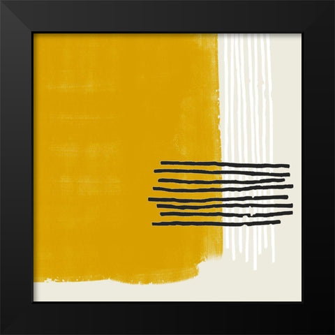 Certain Rhythm Square Black Modern Wood Framed Art Print by Sheppard, Lucca