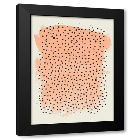 Peachy Keen Black Modern Wood Framed Art Print by Sheppard, Lucca