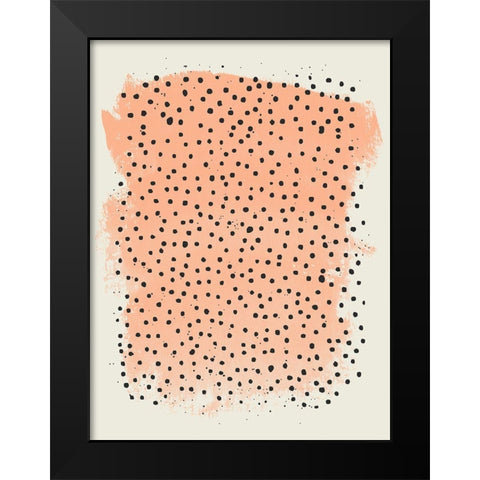 Peachy Keen Black Modern Wood Framed Art Print by Sheppard, Lucca