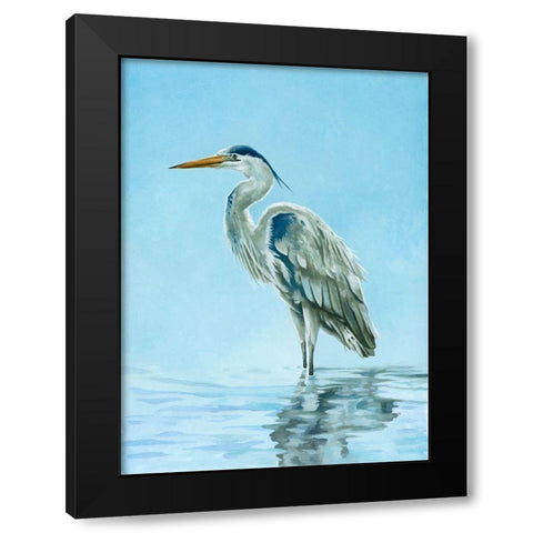 Garza Azul Black Modern Wood Framed Art Print by Sheppard, Lucca