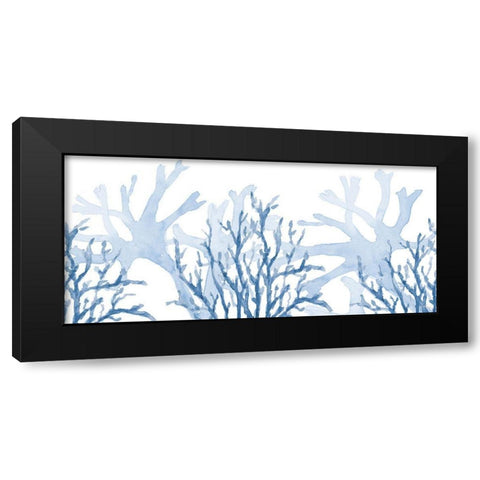 Indigo Coral Coast Black Modern Wood Framed Art Print by Loreth, Lanie
