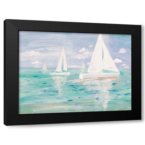 Nice Day For Sailing Black Modern Wood Framed Art Print with Double Matting by Maria, Robin