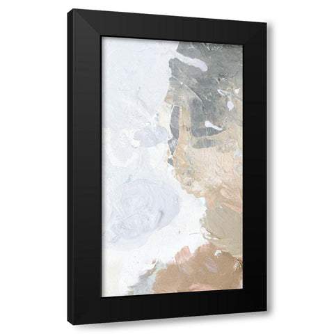 Pastel Abstract Black Modern Wood Framed Art Print with Double Matting by Meneely, Dan
