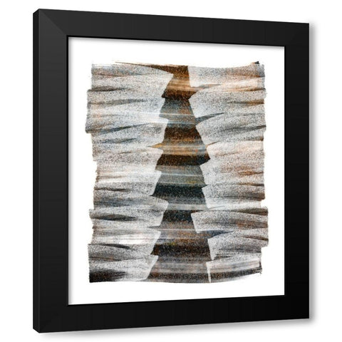 Narrow Stairs Black Modern Wood Framed Art Print by Meneely, Dan