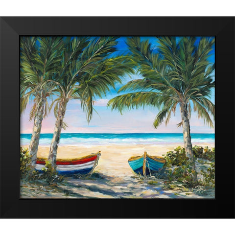 All Ashore Black Modern Wood Framed Art Print by DeRice, Julie